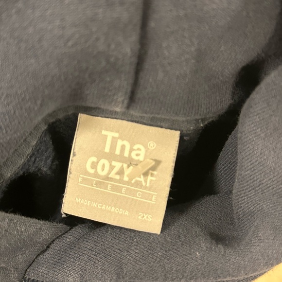 TNA Cozy Black Fleece Hoodie - Picture 3 of 5